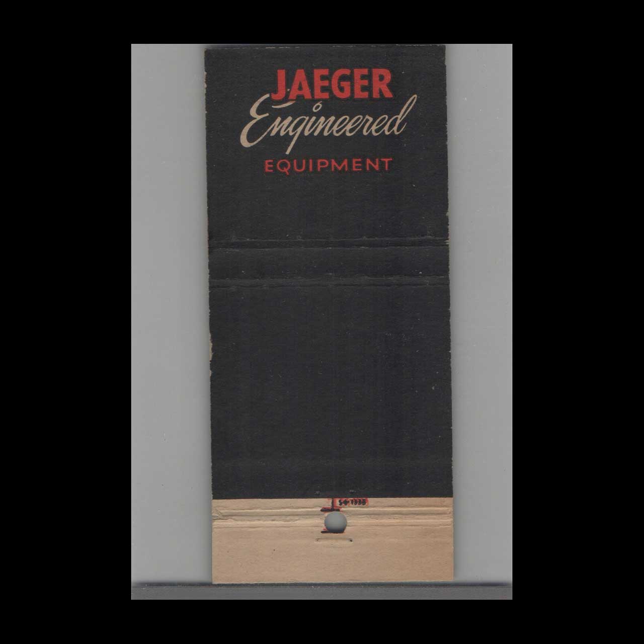 Jaeger Construction Equip Matchbook Cover Hibbing MN Jaeger Construction Equip Matchbook Cover Hibbing MN