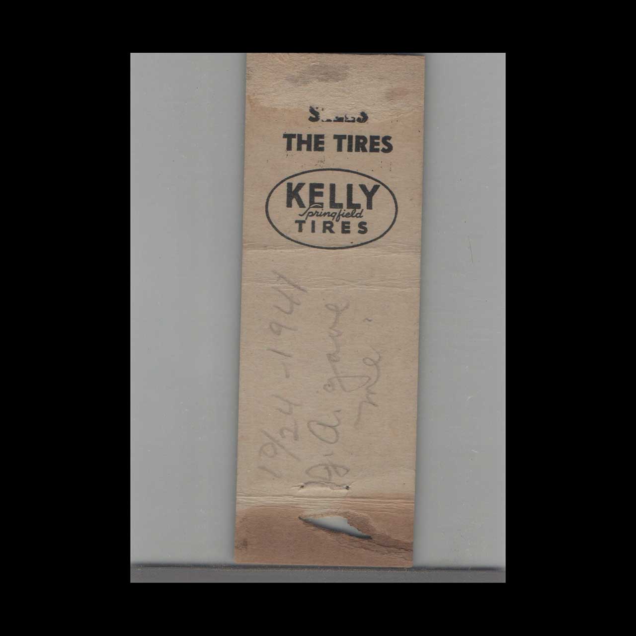 Kelly Tires Matchbook Cover Bedwell Sells Tires Kelly Tires Matchbook Cover Bedwell Sells Tires