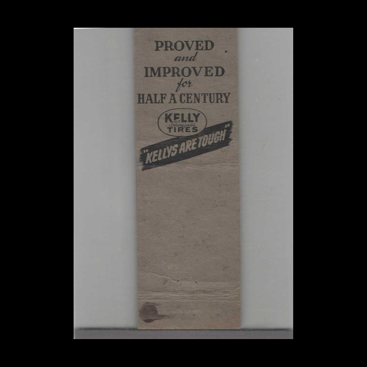 Kelly Tires Matchbook Cover Pittsfield MA Kelly Tires Matchbook Cover Pittsfield MA
