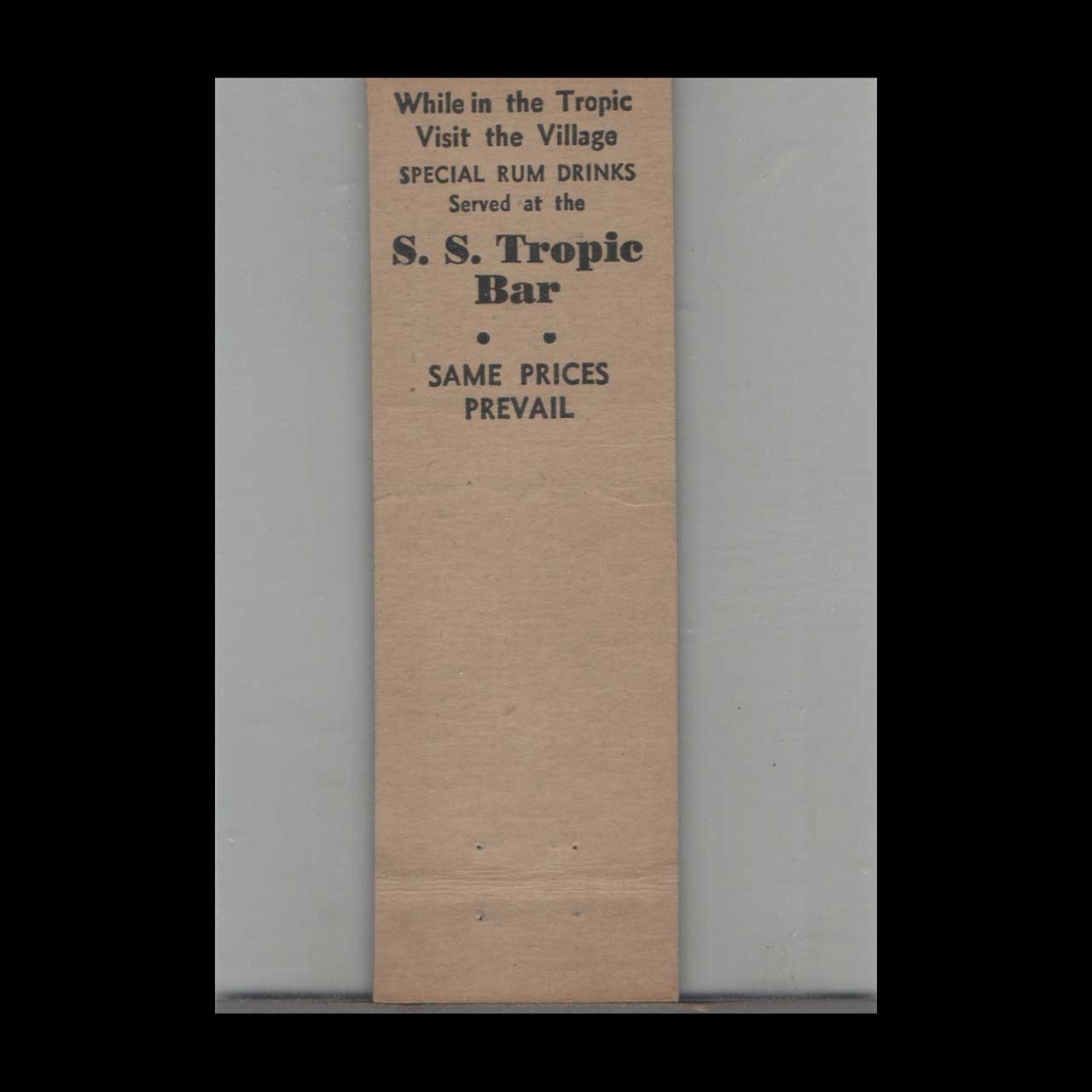 1930s Crown Match Co Tropic Night Club San Diego 1930s Crown Match Co Tropic Night Club San Diego