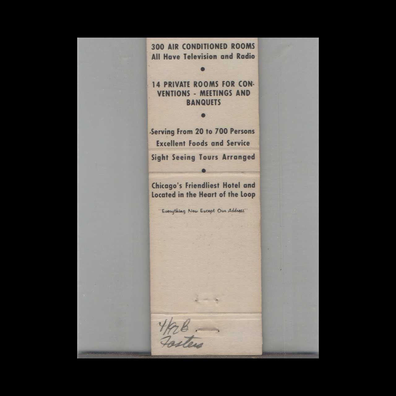 Matchbook Cover Midland Hotel Chicago IL Matchbook Cover Midland Hotel Chicago IL
