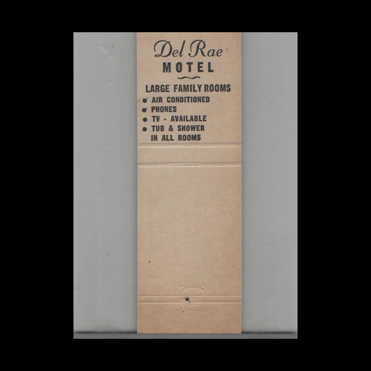 Matchbook Cover Del Rae Motel Chiefland FL Matchbook Cover Del Rae Motel Chiefland FL