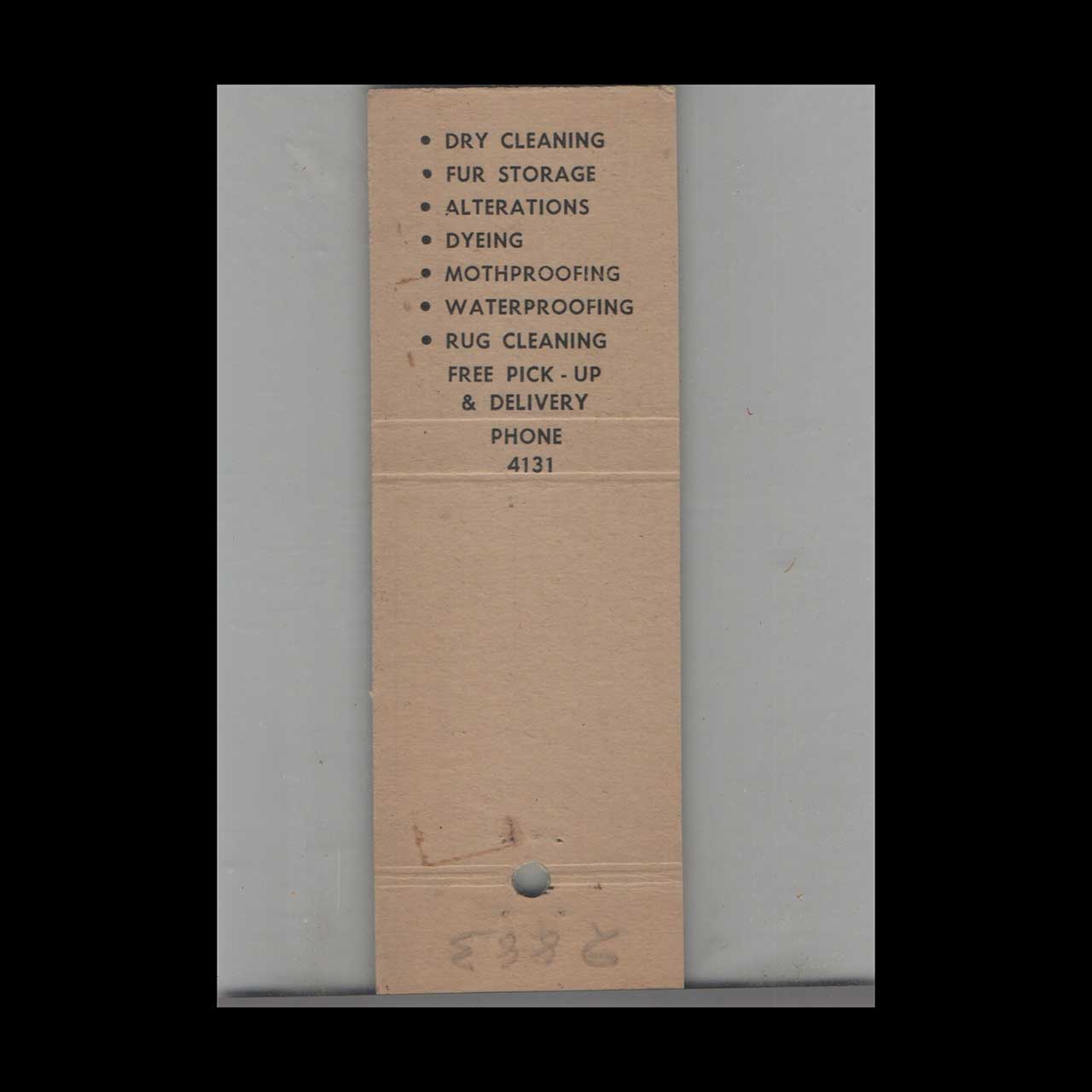 Gilmans Cleaners Middletown NY Matchbook Cover Gilmans Cleaners Middletown NY Matchbook Cover