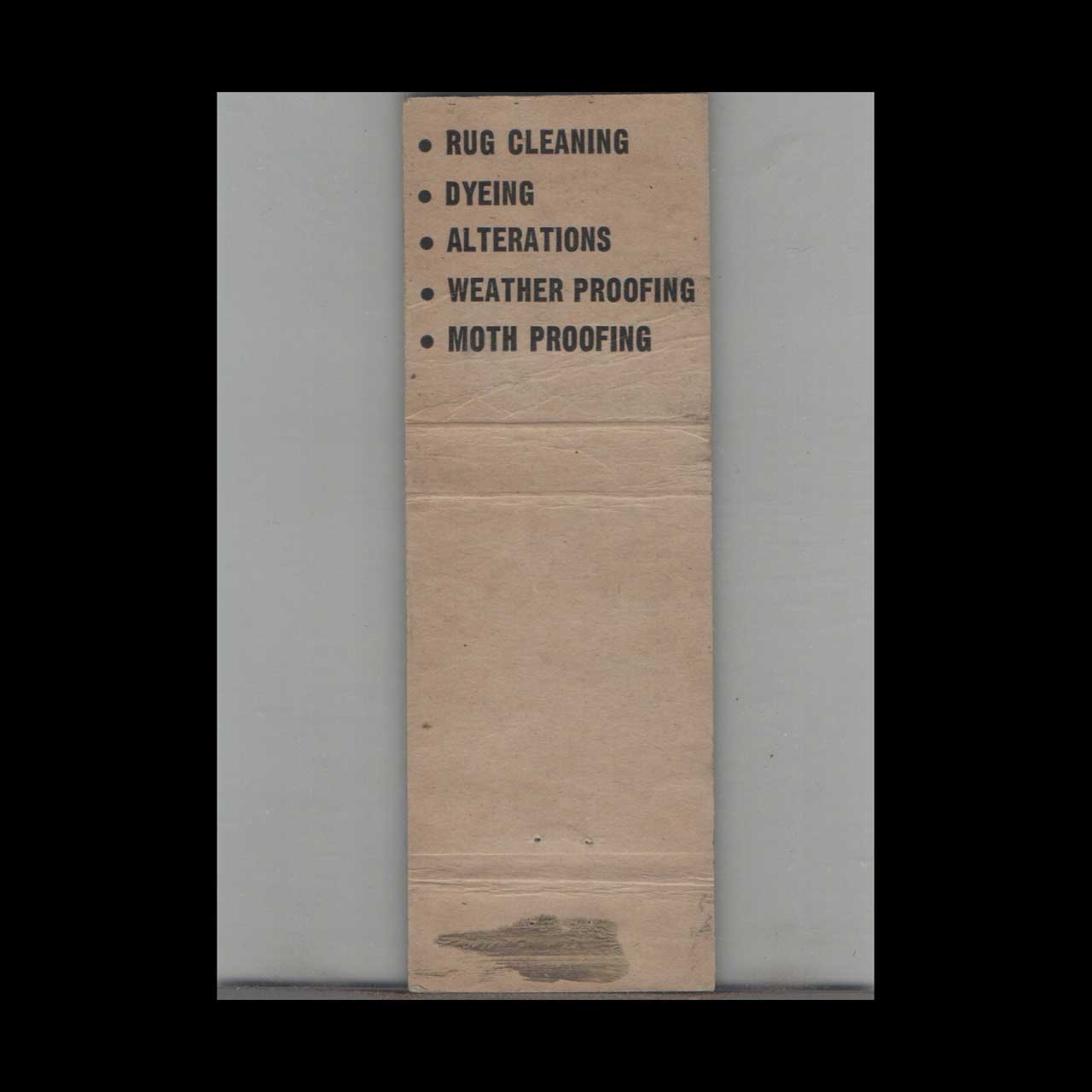 Pratt Abbott Cleaners Matchbook Cover Portland ME Pratt Abbott Cleaners Matchbook Cover Portland ME