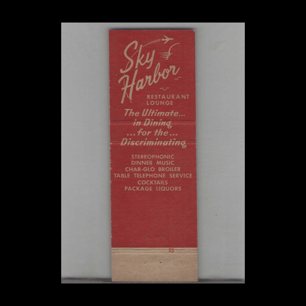 Sky Harbor Restaurant Matchbook Cover West Gallup NM Sky Harbor Restaurant Matchbook Cover West Gallup NM