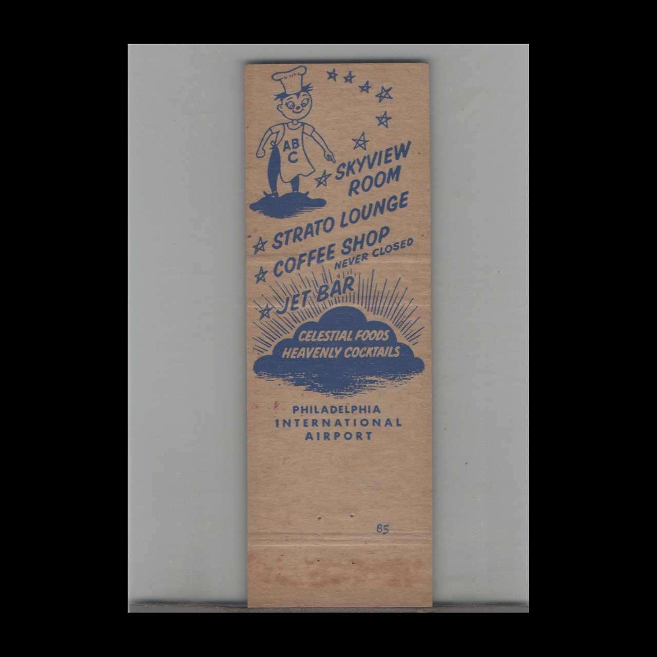 Skyview Room Matchbook Cover Philadelphia Airport Skyview Room Matchbook Cover Philadelphia Airport