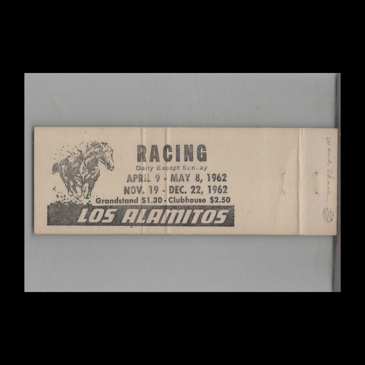 Los Alamitos Golf Course Matchbook Cover Los Alamitos Golf Course Matchbook Cover