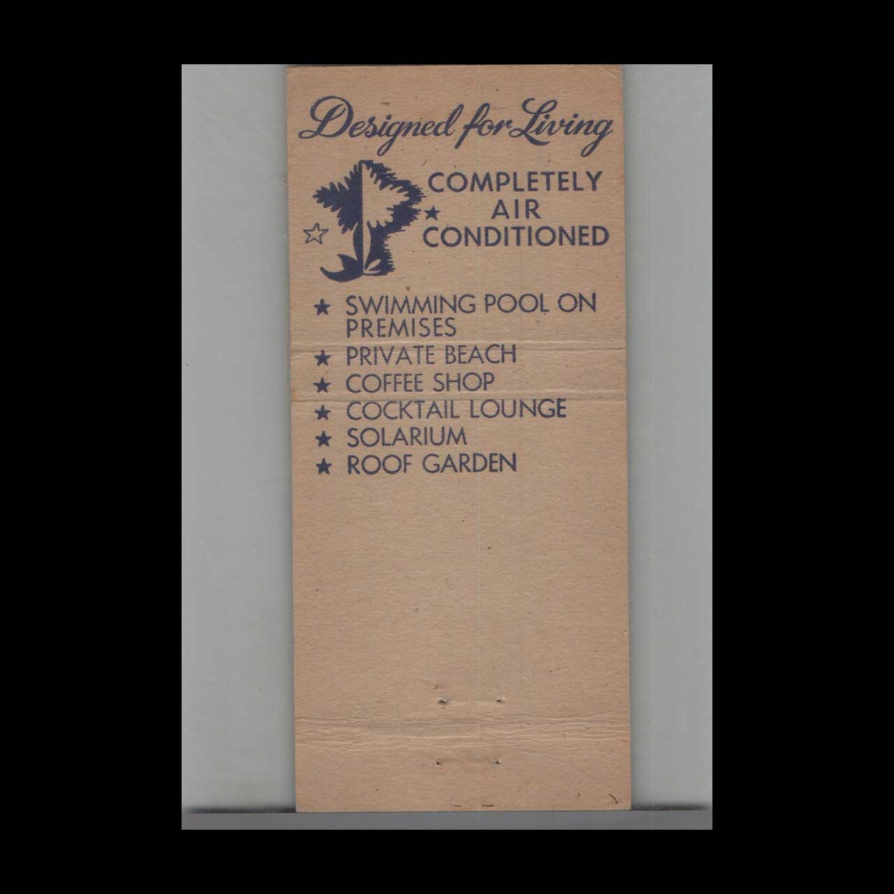 Matchbook Cover Surrey Hotel Miami Beach FL Matchbook Cover Surrey Hotel Miami Beach FL