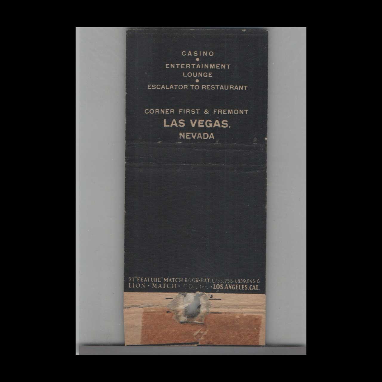 Matchbook Cover Silver Palace Downtown Las Vegas Matchbook Cover Silver Palace Downtown Las Vegas