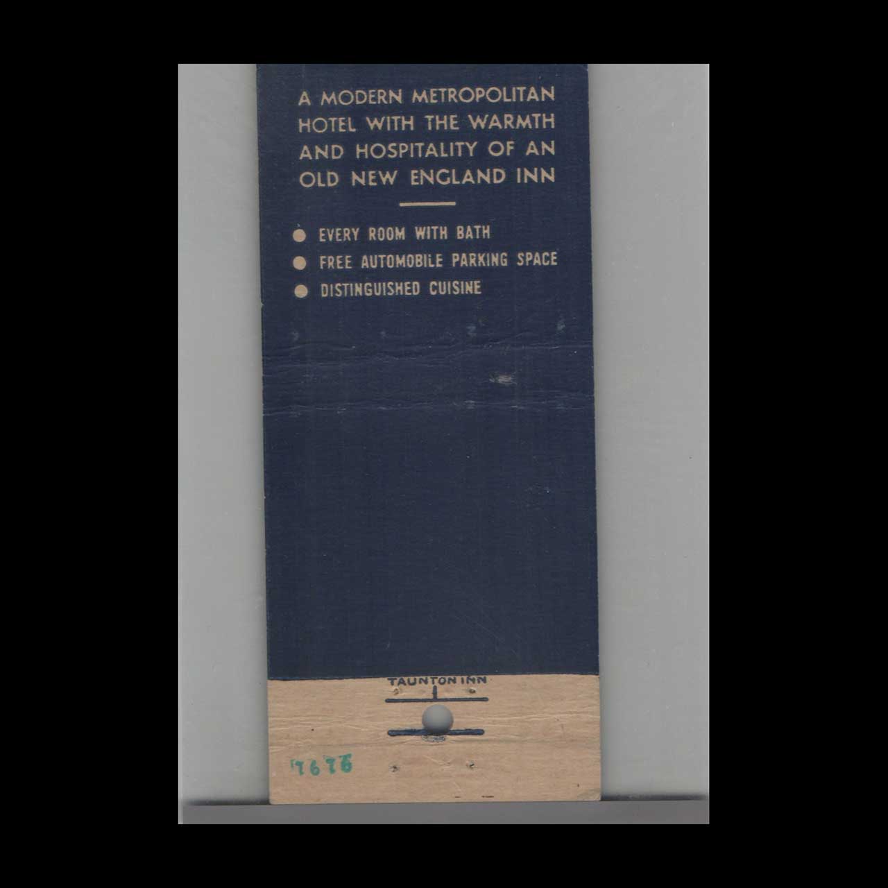 Matchbook Cover Taunton Inn Taunton MA Matchbook Cover Taunton Inn Taunton MA