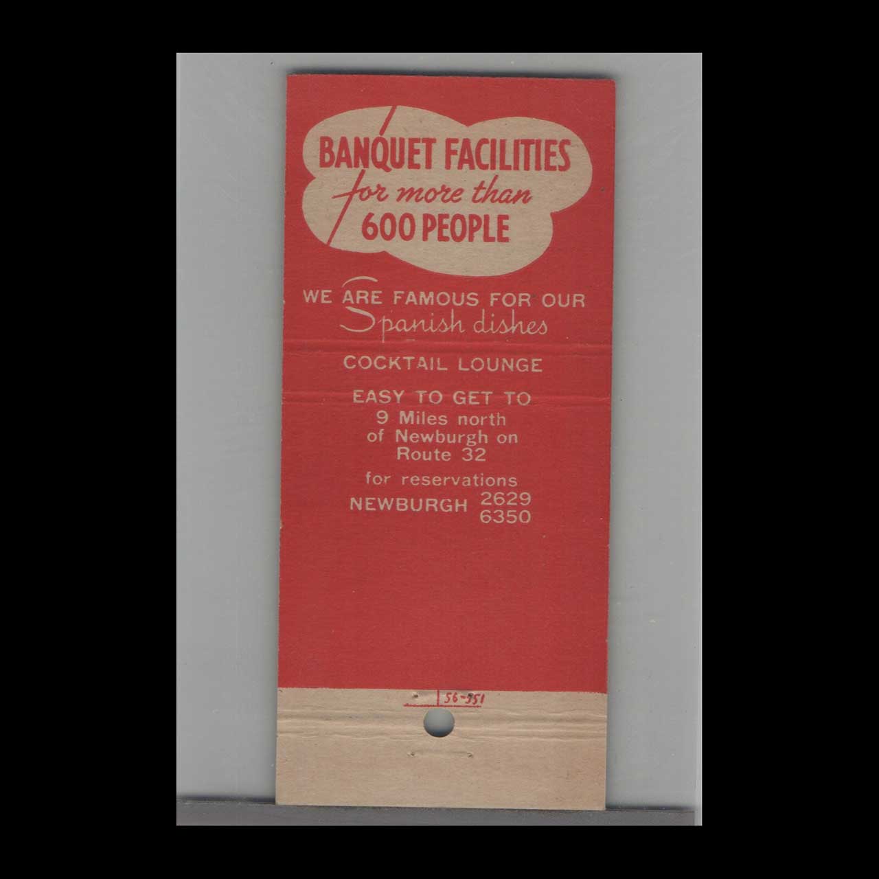 Matchbook Cover Nilla Vueva Resort Plattenkill NY Matchbook Cover Nilla Vueva Resort Plattenkill NY