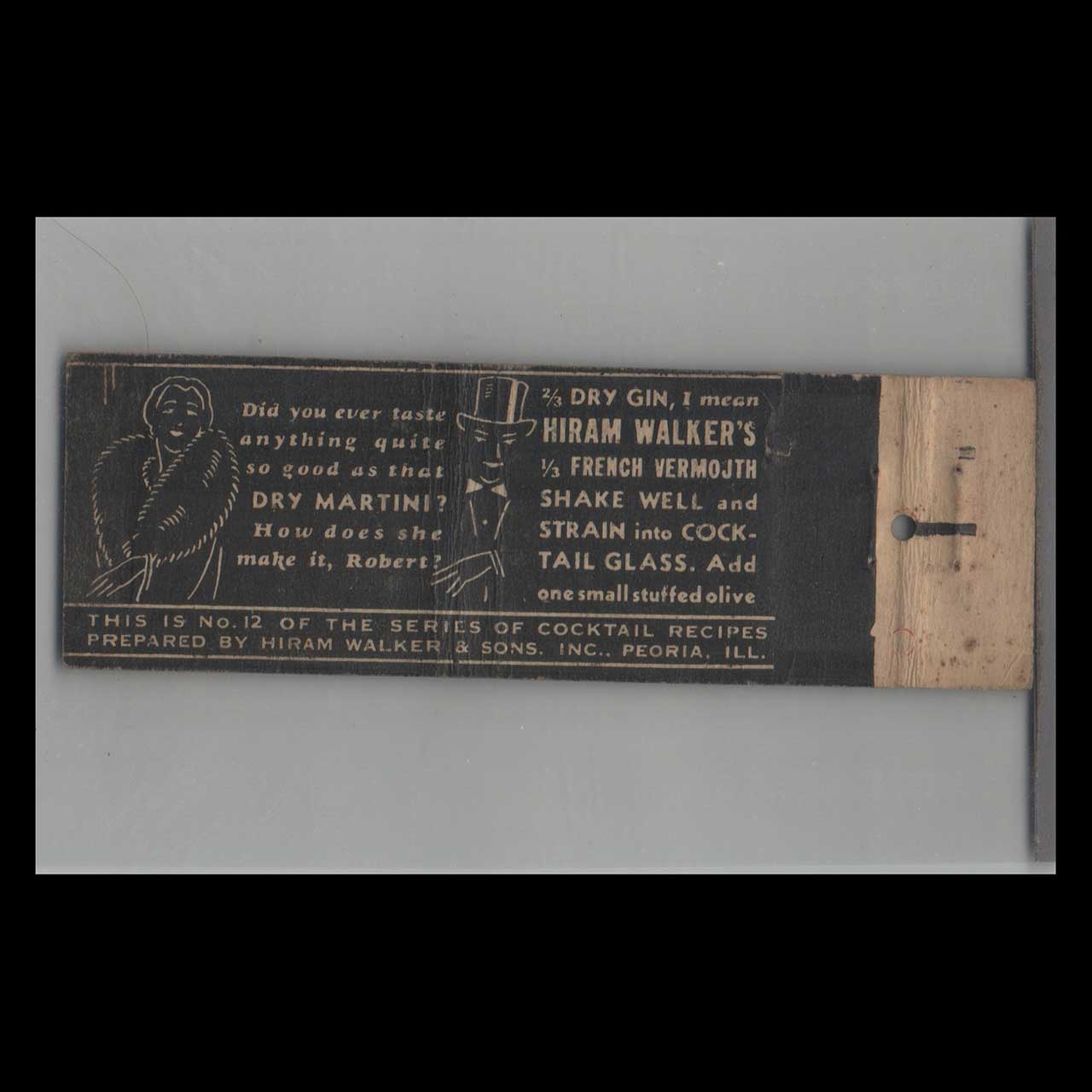 Matchbook Cover Liquor Canadian Club Whiskey Recipe Matchbook Cover Liquor Canadian Club Whiskey Recipe