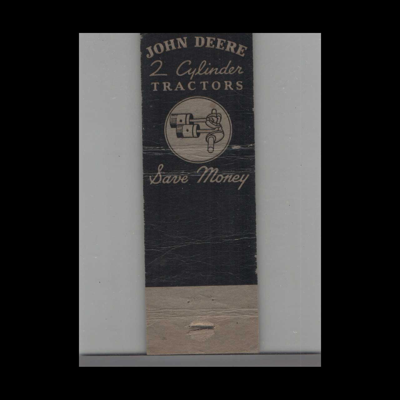 Matchbook Cover John Deere Tractor Dealer Jacob Wolf Esmond ND Matchbook Cover John Deere Tractor Dealer Jacob Wolf Esmond ND