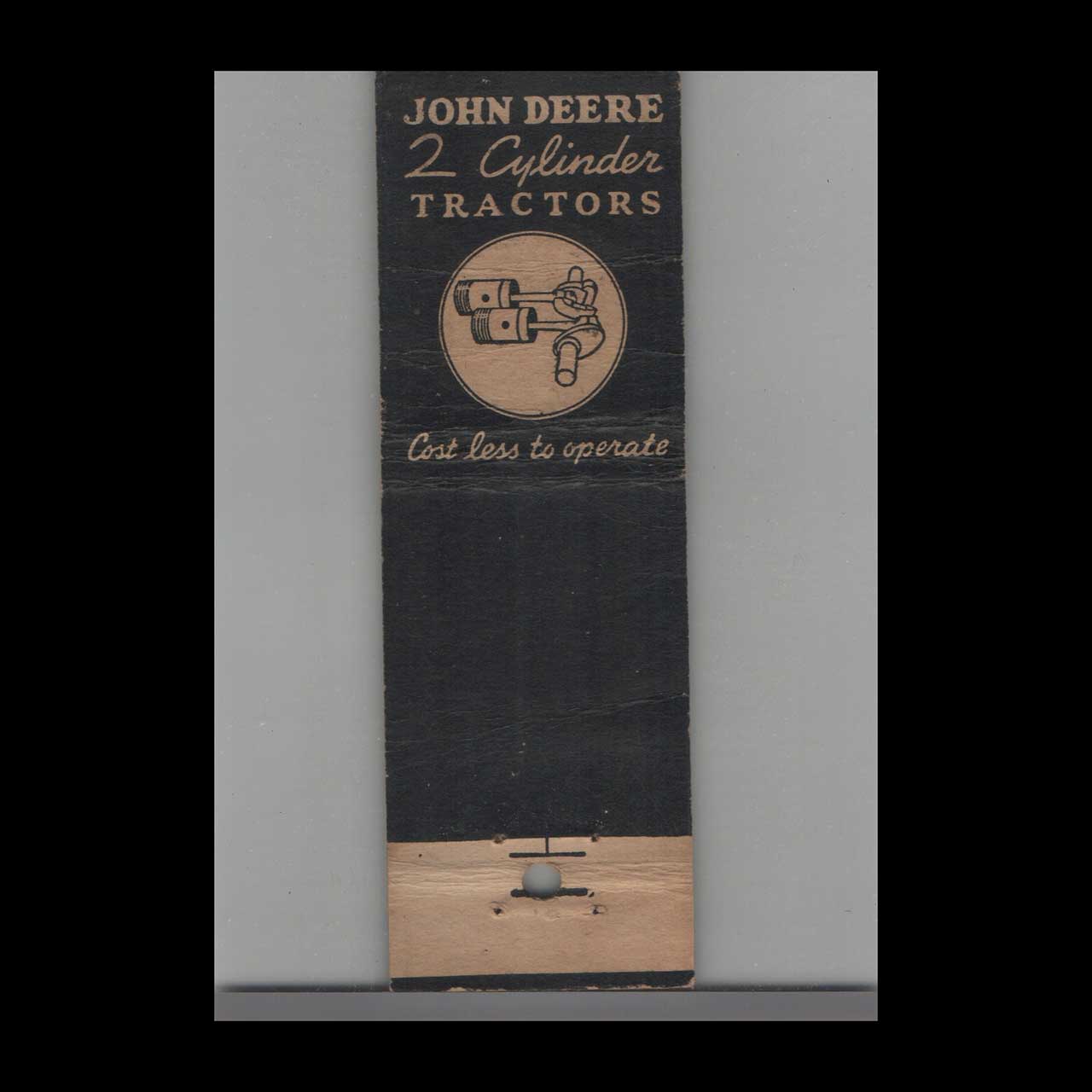 Matchbook Cover John Deere Tractor Dealer Moline IL Matchbook Cover John Deere Tractor Dealer Moline IL