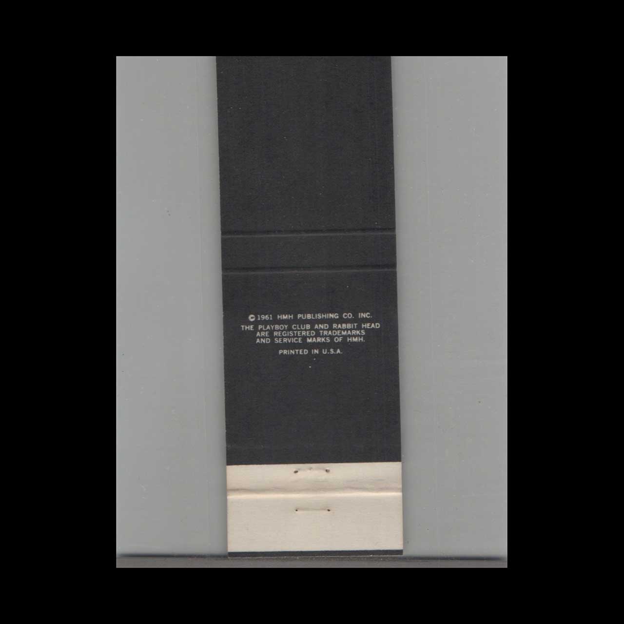 The Playboy Club 1961 San Francisco Matchbook Cover The Playboy Club 1961 San Francisco Matchbook Cover