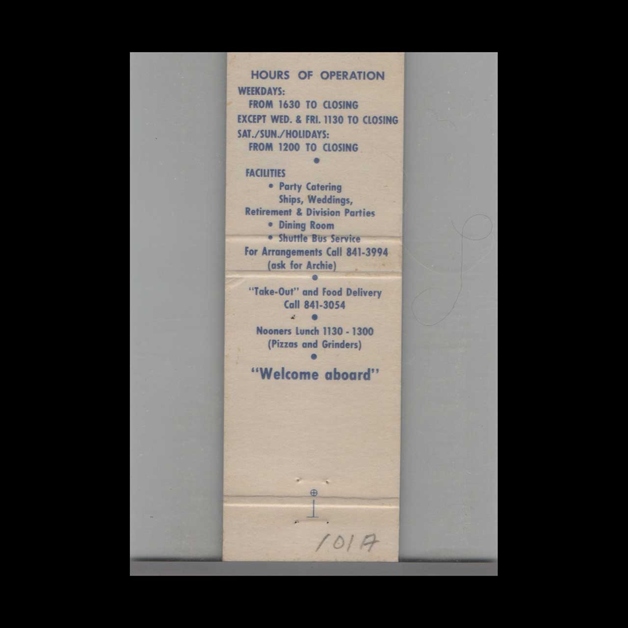 The Helm Restaurant Matchbook Cover Newport RI The Helm Restaurant Matchbook Cover Newport RI