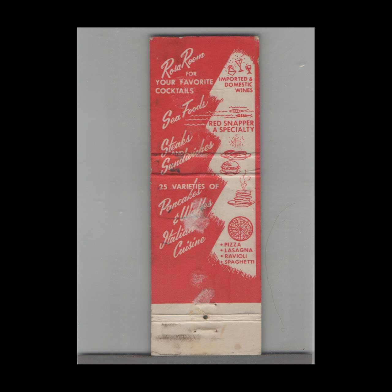 Matchbook Cover Americana Pancake Inn Italian Food Niceville FL Matchbook Cover Americana Pancake Inn Italian Food Niceville FL