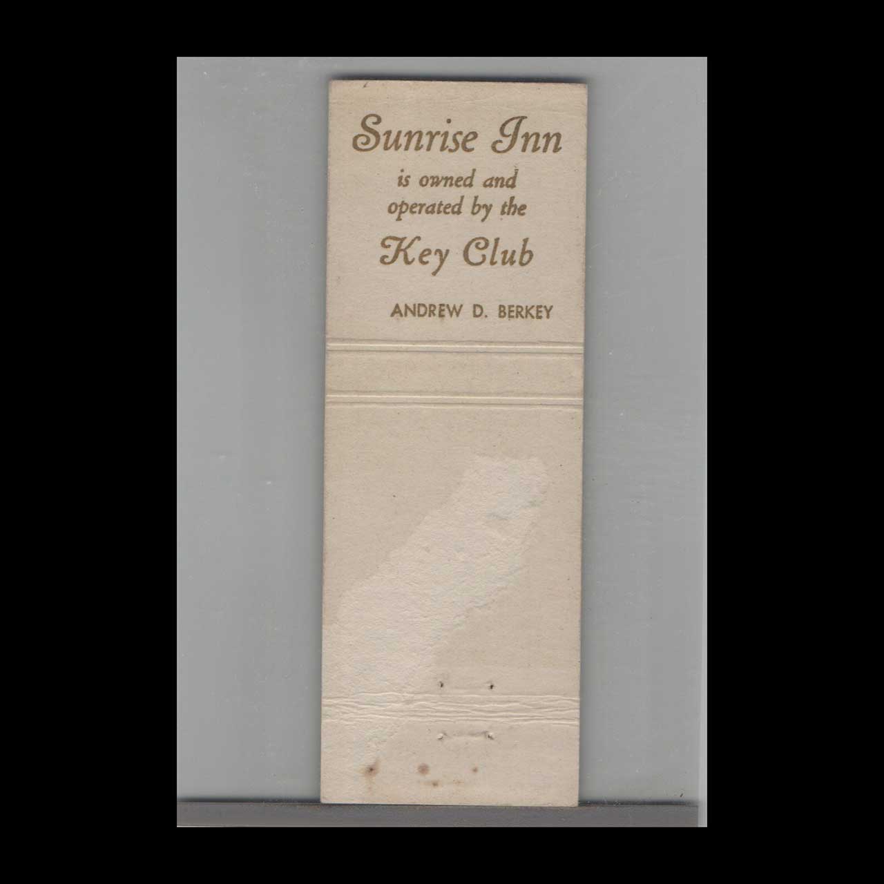 Matchbook Cover Key Club Port Sewall FL Matchbook Cover Key Club Port Sewall FL