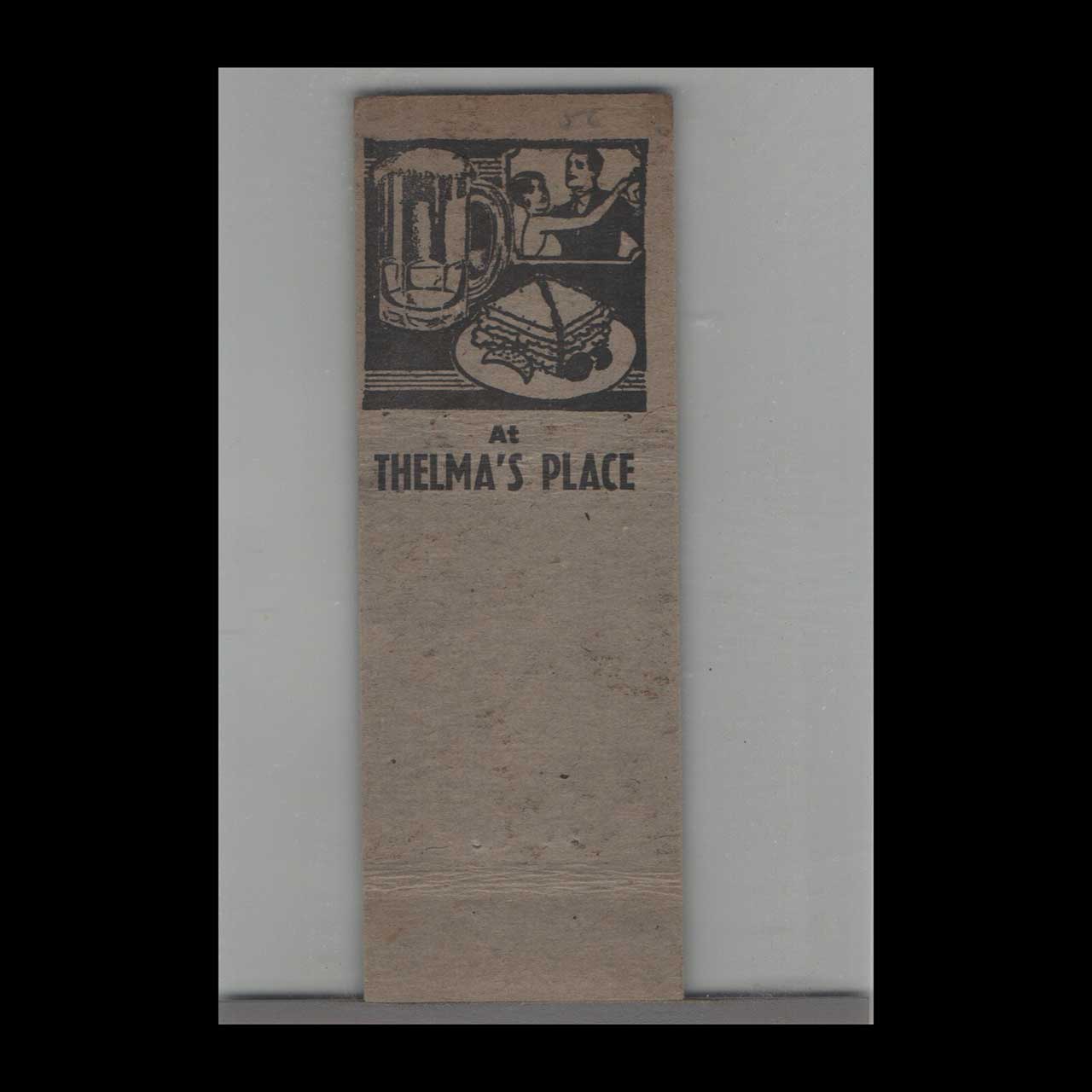 Matchbook Cover Florida Thelmas Place Starke FL Pin Up Matchbook Cover Florida Thelmas Place Starke FL Pin Up