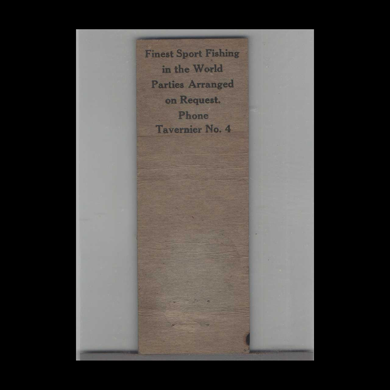 Matchbook Cover Florida Harrys Place Good Sea Food Tavernier FL Matchbook Cover Florida Harrys Place Good Sea Food Tavernier FL