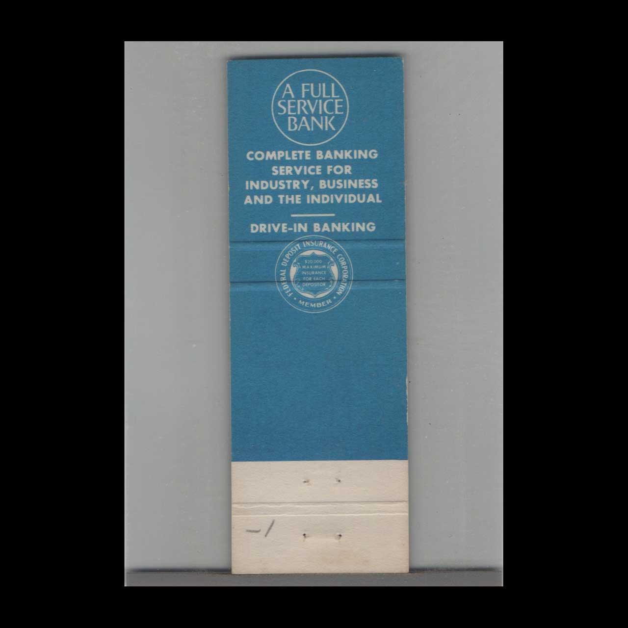 Matchbook Cover Florida First State Bank Of Winter Garden FL Matchbook Cover Florida First State Bank Of Winter Garden FL