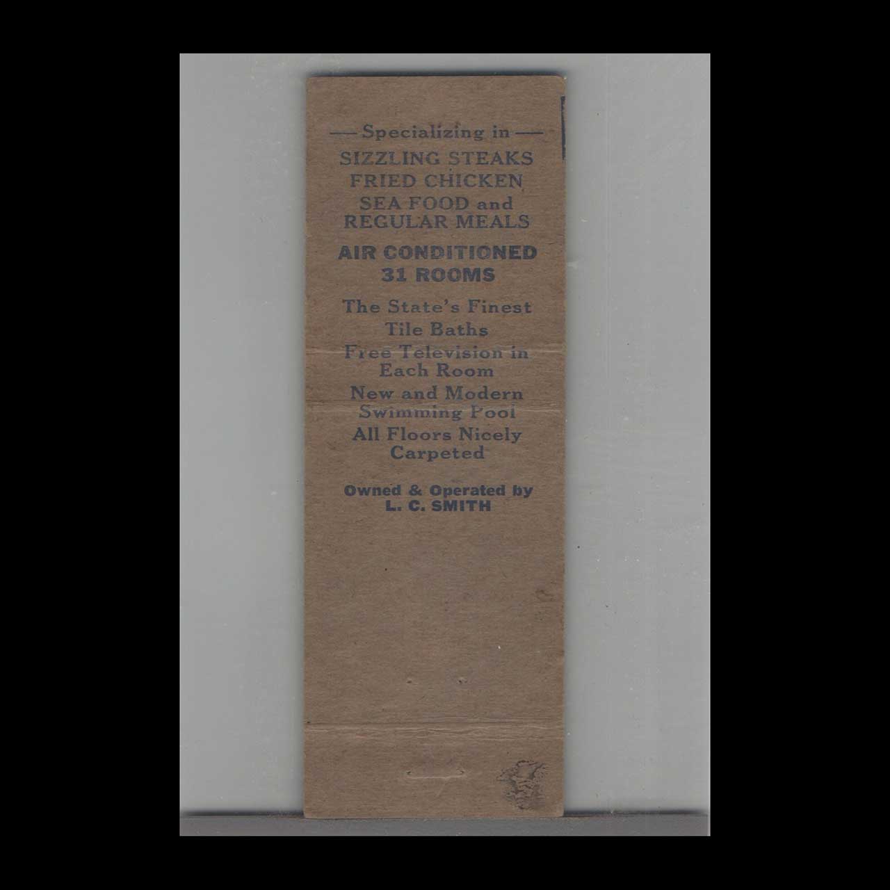 Matchbook Cover Florida Winnie Vee Motel & Restaurant Yule FL Matchbook Cover Florida Winnie Vee Motel & Restaurant Yule FL