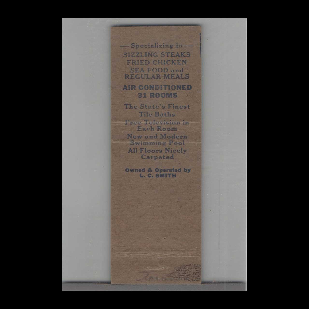 Matchbook Cover Florida Winnie Vee Motel & Restaurant Yule FL Matchbook Cover Florida Winnie Vee Motel & Restaurant Yule FL