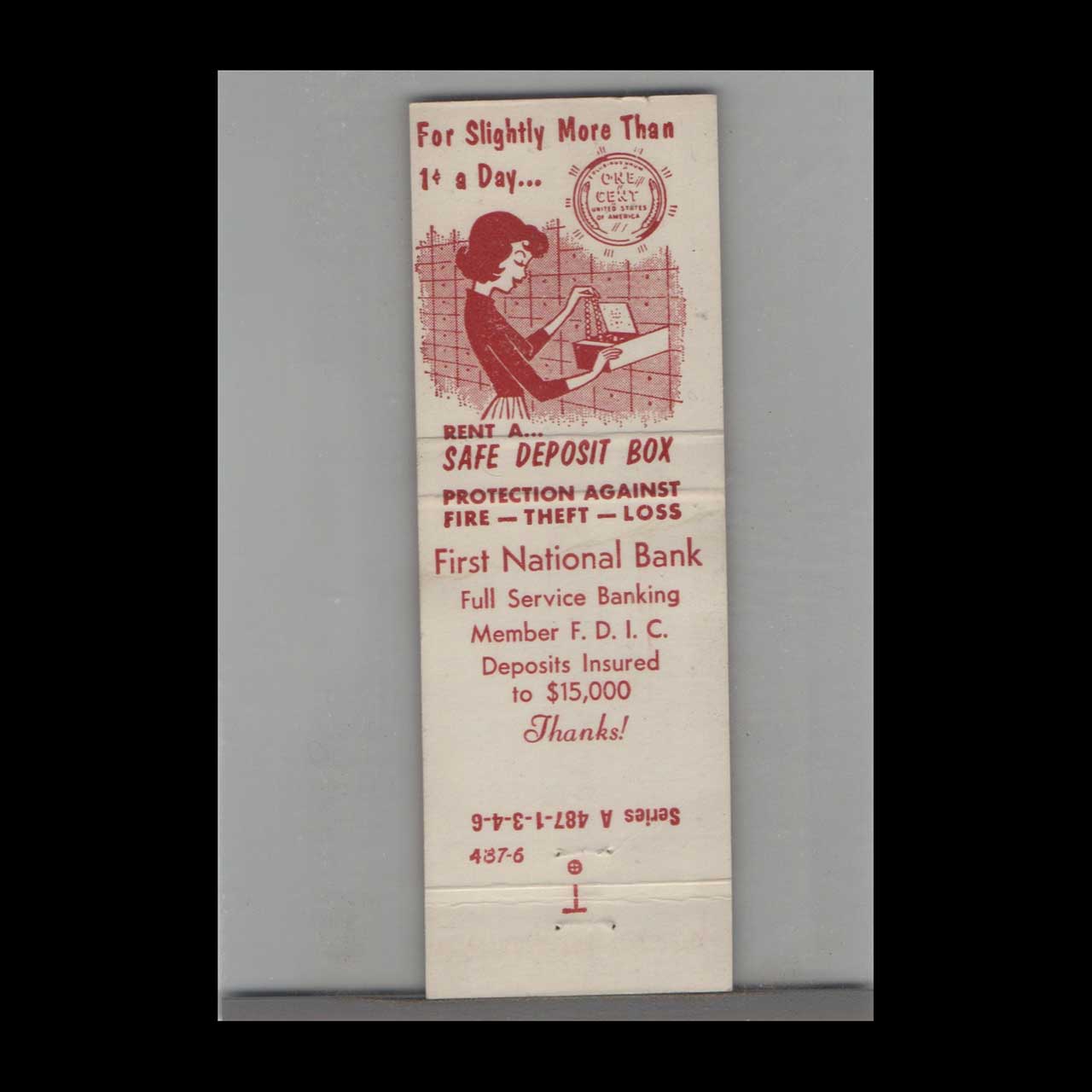 Matchbook Cover 1st National Bank Ottawa KS Matchbook Cover 1st National Bank Ottawa KS