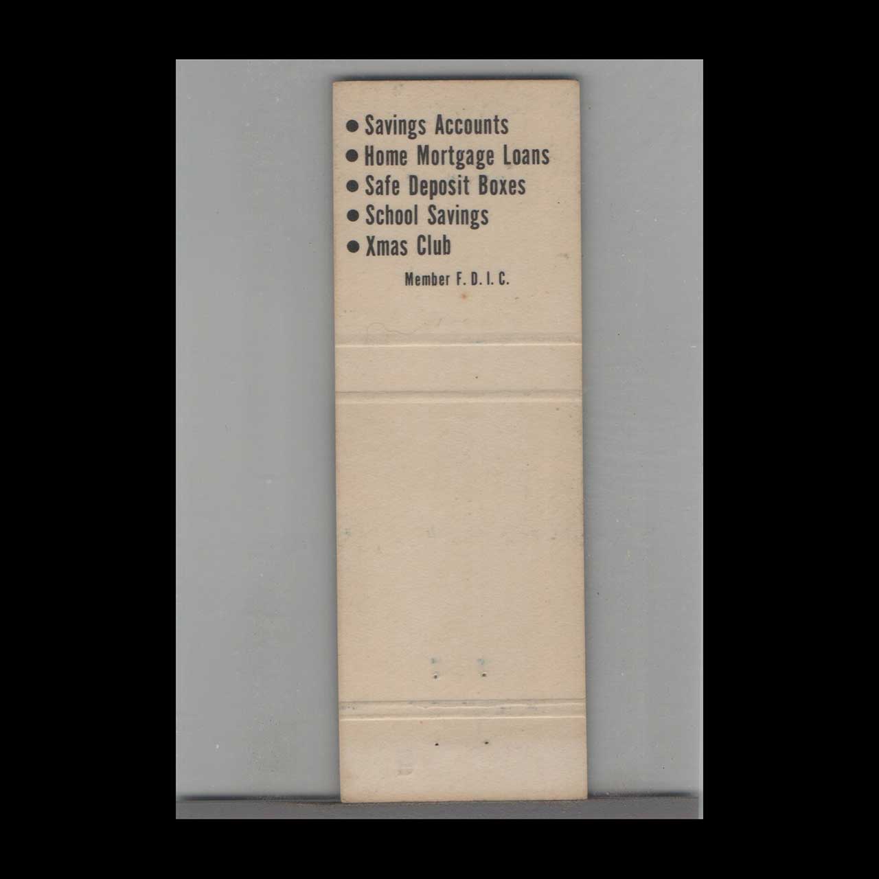 Matchbook Cover Cromwell Savings Bank Cromwell CT Matchbook Cover Cromwell Savings Bank Cromwell CT