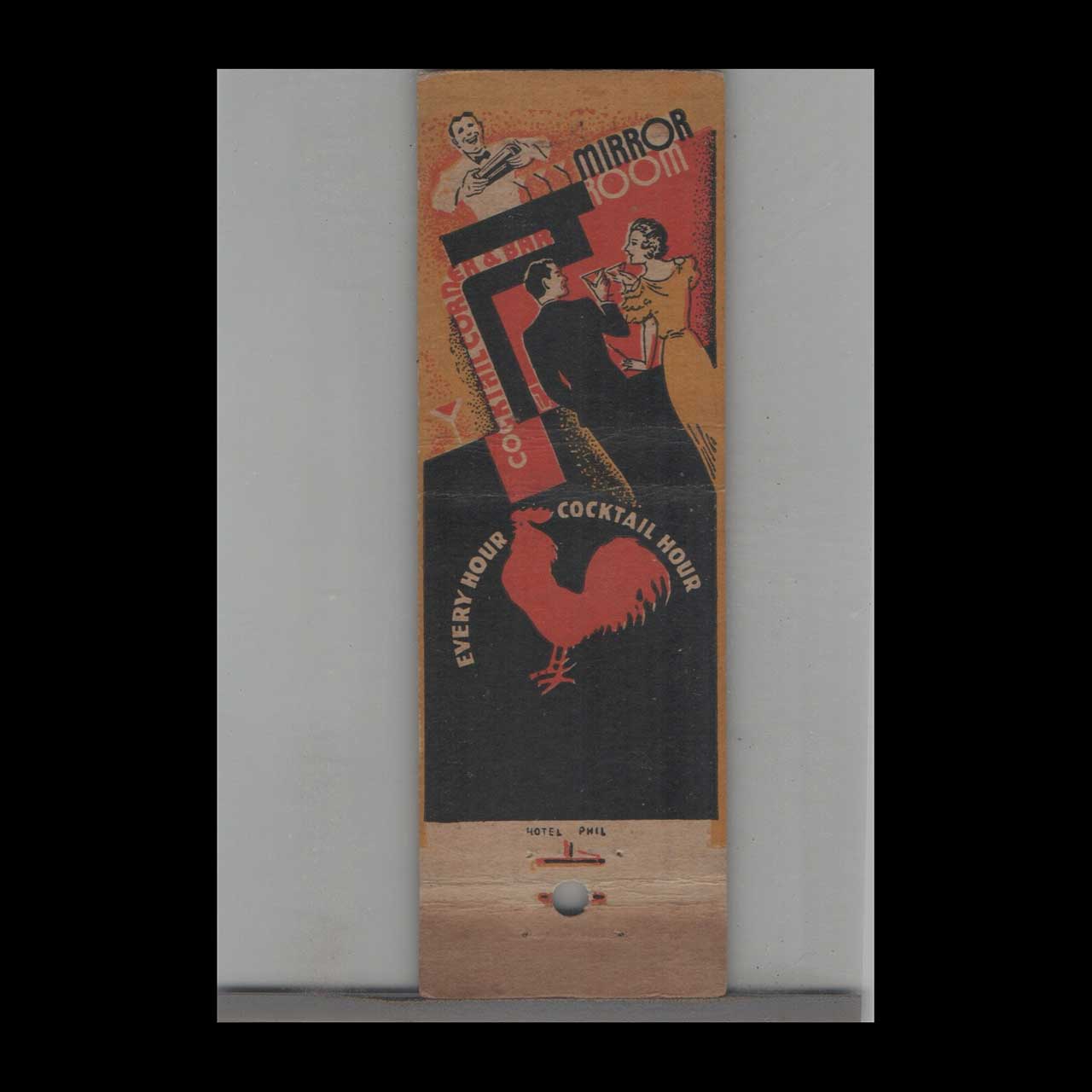 Stripped Feature Hotel Philadelphia Matchbook Cover Stripped Feature Hotel Philadelphia Matchbook Cover