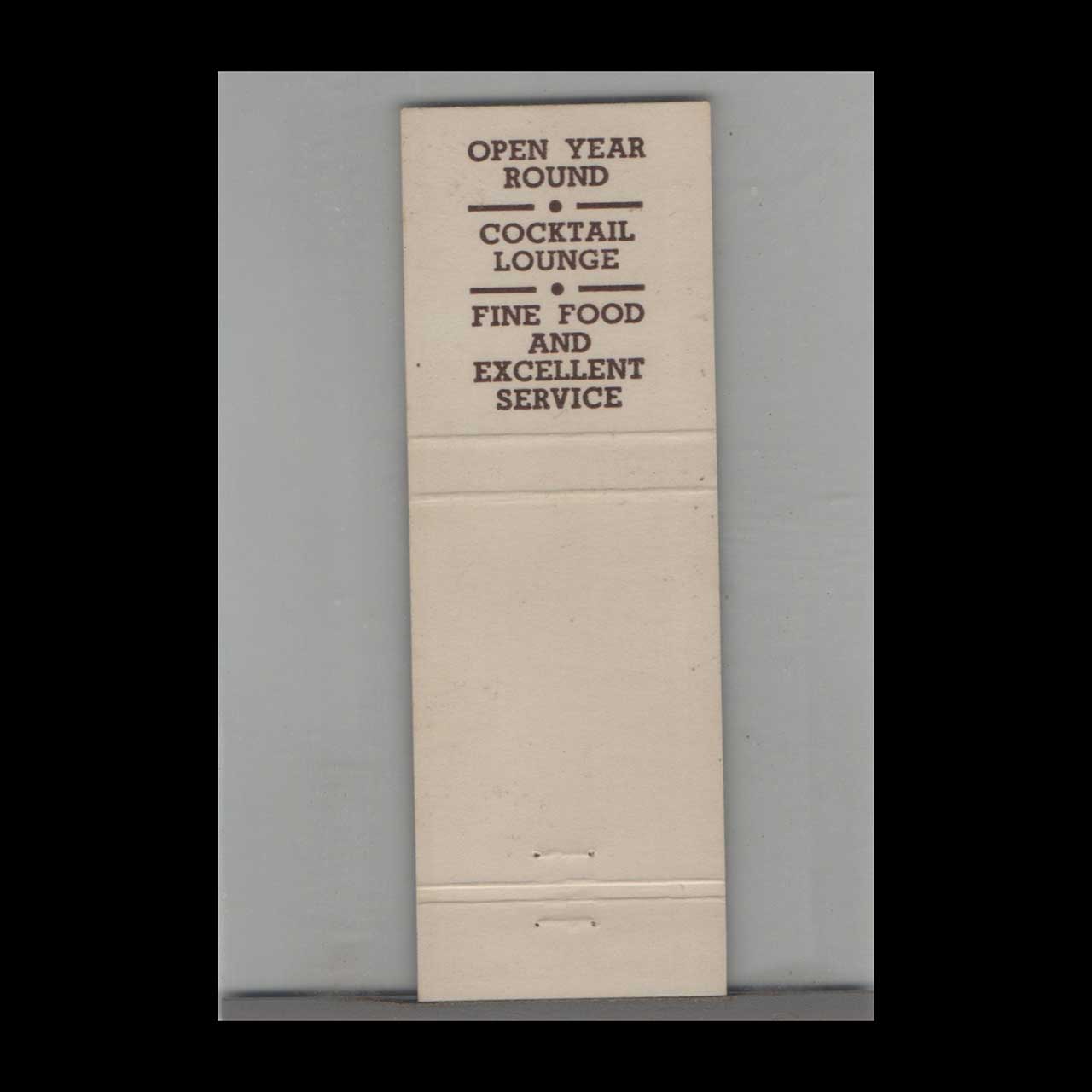 Downings Cafe Matchbook Cover Mackinaw City MI Downings Cafe Matchbook Cover Mackinaw City MI