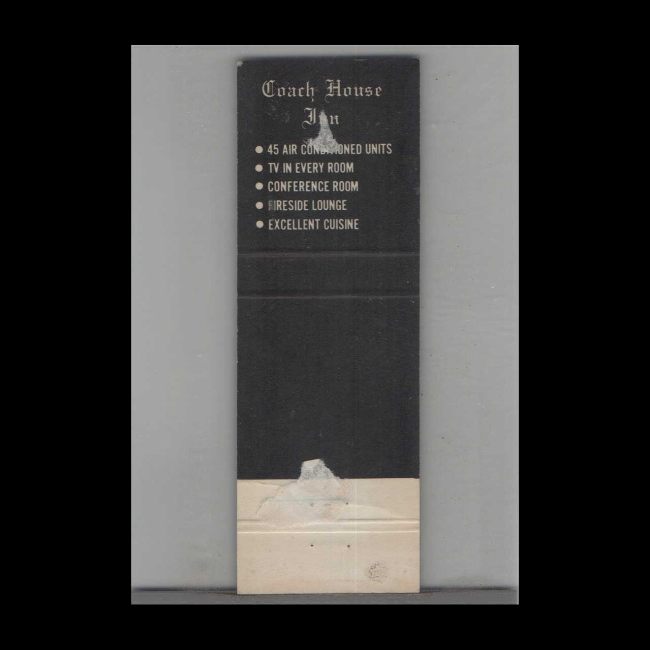 Matchbook Cover Coach House Inn Lunenburg MA Matchbook Cover Coach House Inn Lunenburg MA