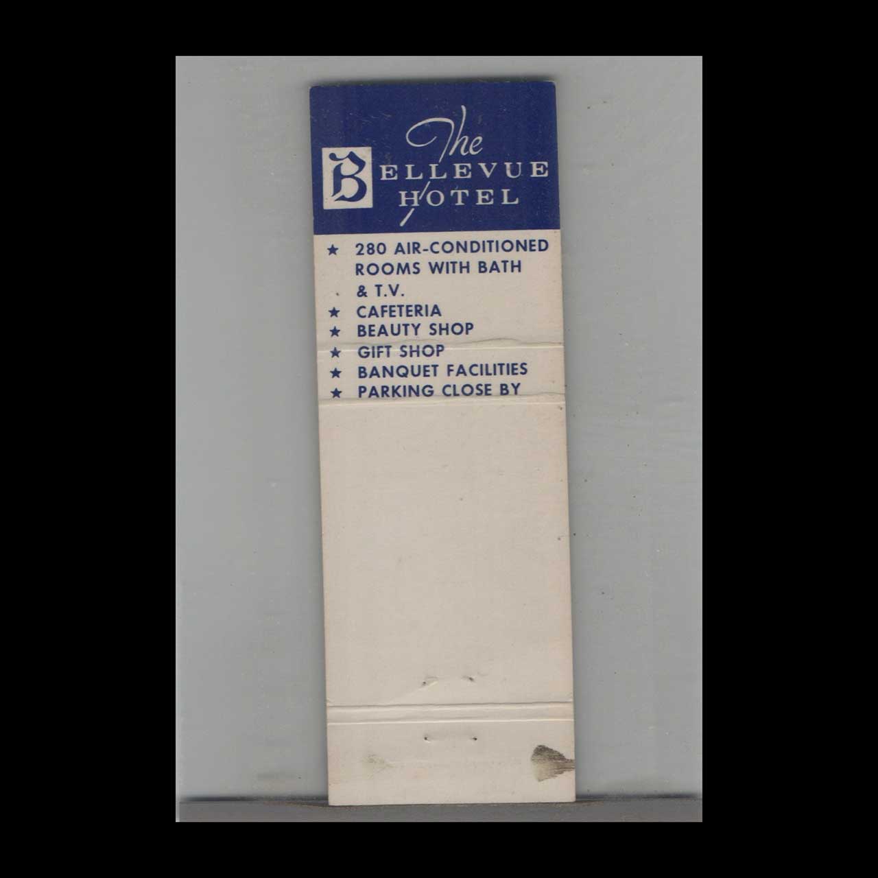 Matchbook Cover The Bellevue Hotel Washington DC Matchbook Cover The Bellevue Hotel Washington DC
