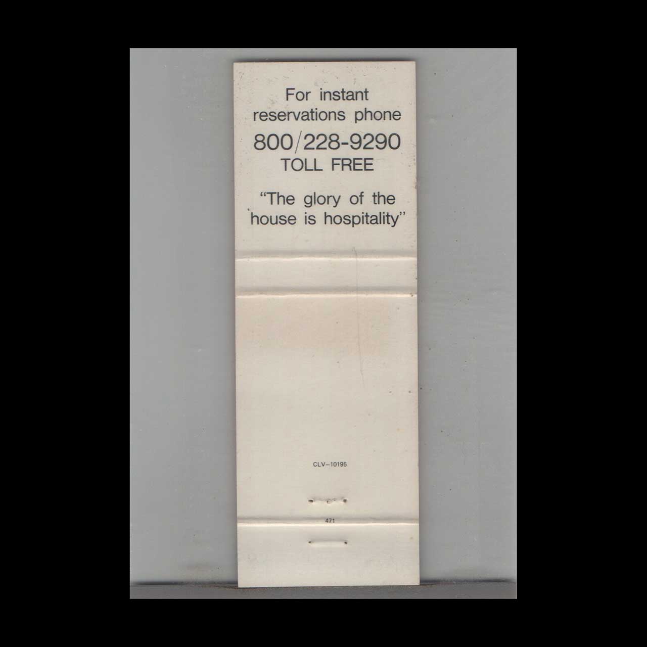 Matchbook Cover Hospitality Motor Inns Matchbook Cover Hospitality Motor Inns