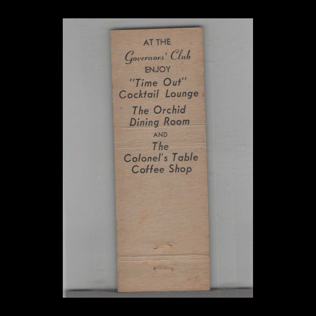 Matchbook Cover RH Gore Hotels Ft Lauderdale FL Matchbook Cover RH Gore Hotels Ft Lauderdale FL