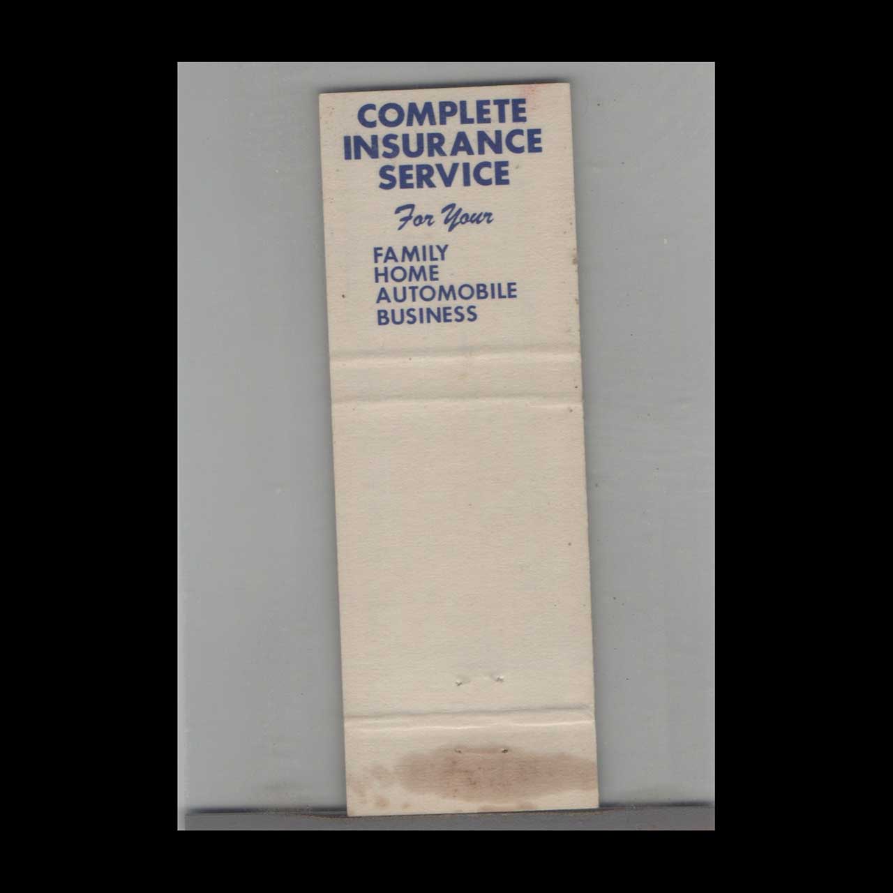 Matchbook Cover Blacklund White Insurance Dunlap State Bank Matchbook Cover Blacklund White Insurance Dunlap State Bank