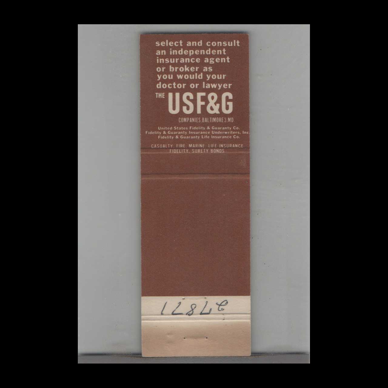 Matchbook Cover EB Whichard Insurance Agency Robersonville NC Matchbook Cover EB Whichard Insurance Agency Robersonville NC