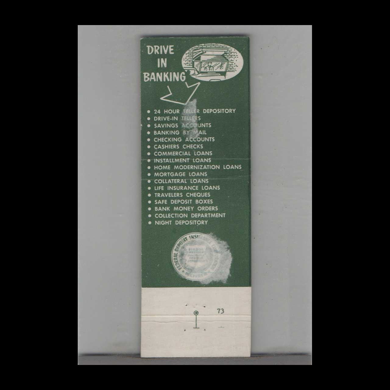 Matchbook Cover Northbrook Trust & Savings Bank Northbrook IL Matchbook Cover Northbrook Trust & Savings Bank Northbrook IL