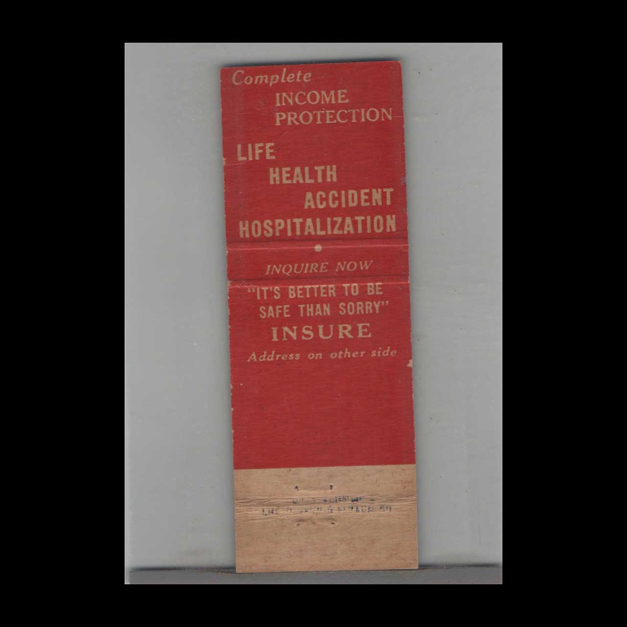 Matchbook Cover CE Anderson Insurance Agent St Paul MN Matchbook Cover CE Anderson Insurance Agent St Paul MN