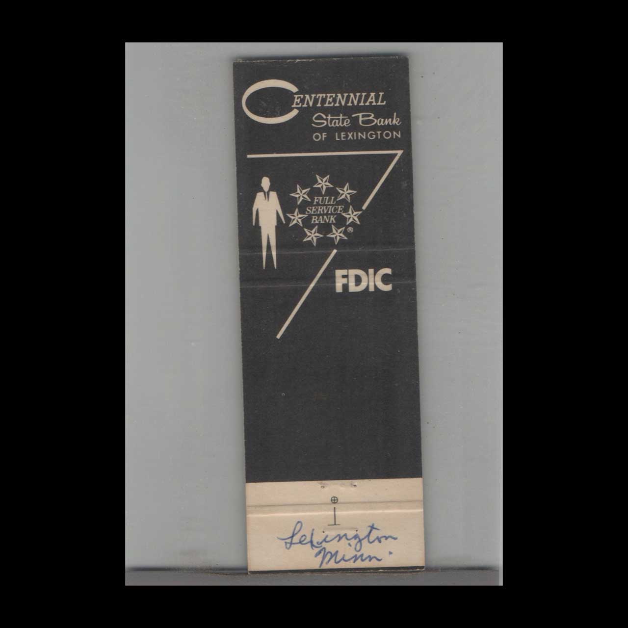 Matchbook Cover Centennial State Bank Of Lexington Matchbook Cover Centennial State Bank Of Lexington