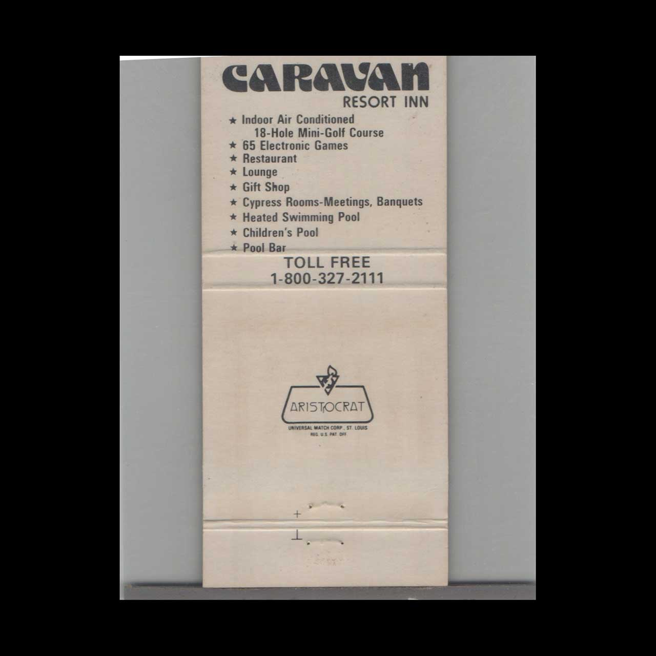 Matchbook Cover Caravan Resort Inn Orlando FL Matchbook Cover Caravan Resort Inn Orlando FL