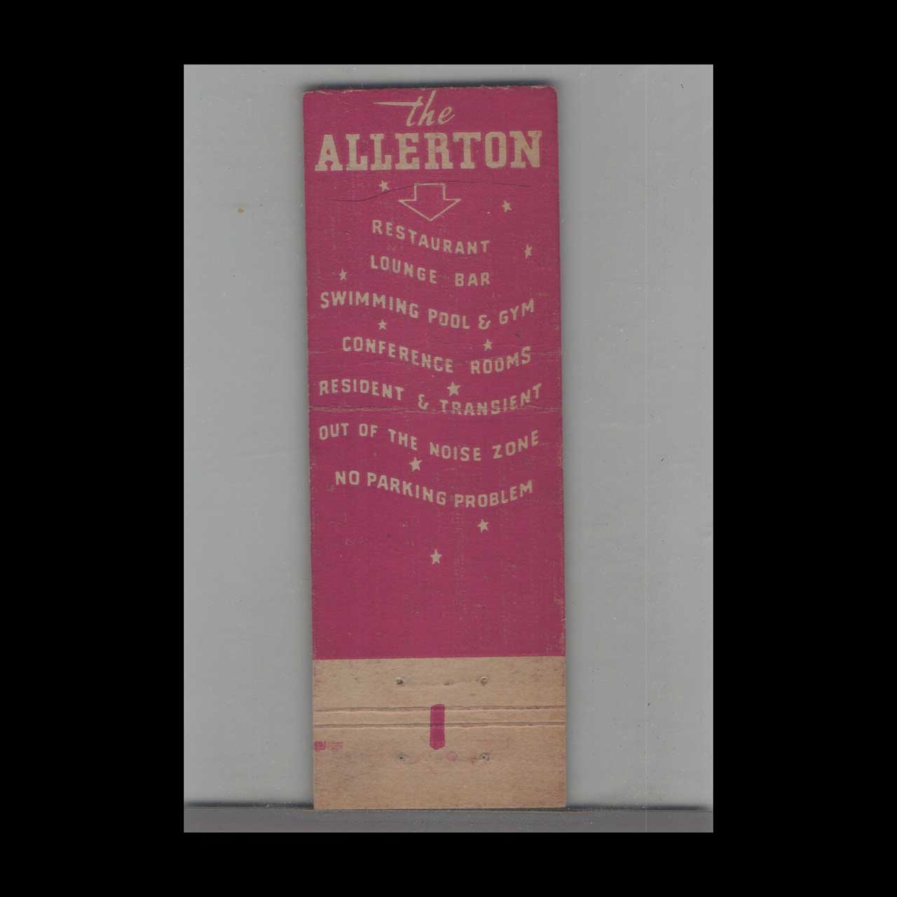 Matchbook Cover The Allerton Hotel Cleveland OH Matchbook Cover The Allerton Hotel Cleveland OH