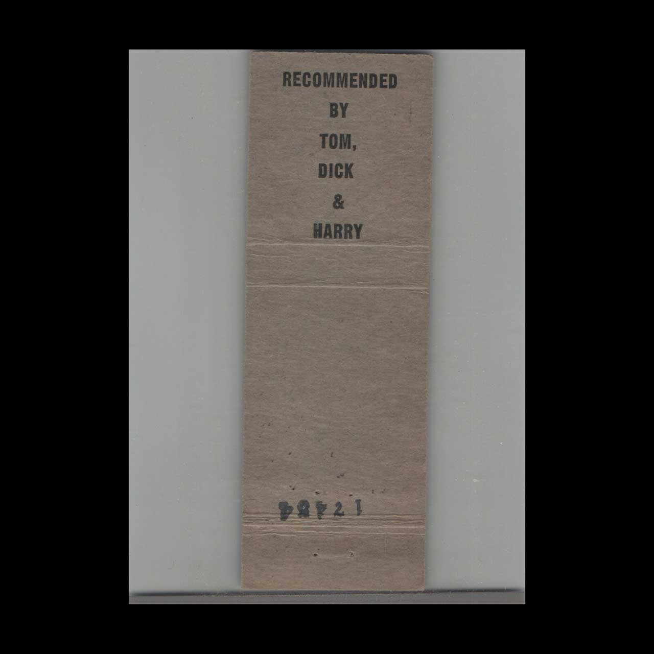 Crenshaws Restaurant Matchbook Cover East Providence RI Crenshaws Restaurant Matchbook Cover East Providence RI