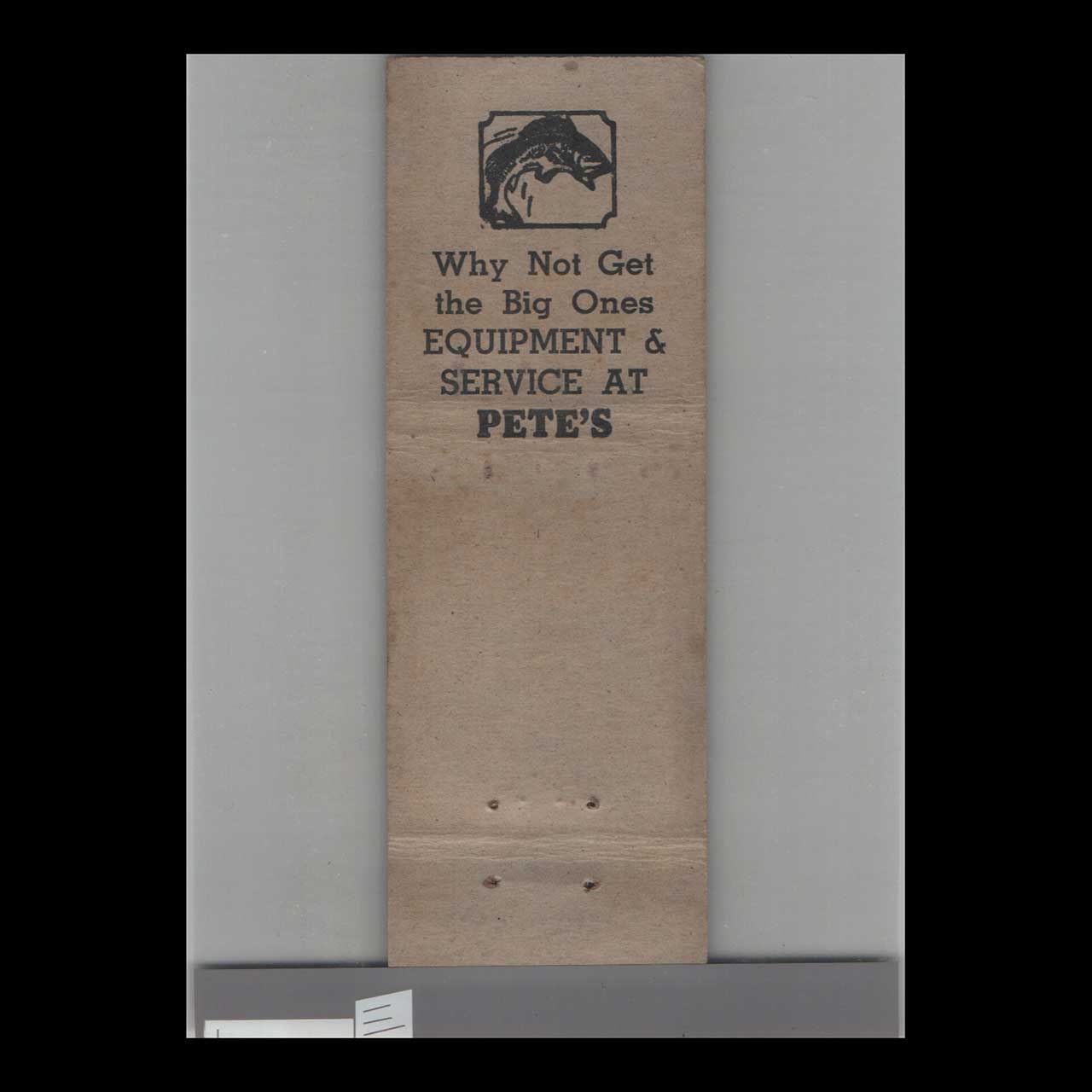 Johnson Outboard Motor Dealer Matchbook Cover Johnson Outboard Motor Dealer Matchbook Cover