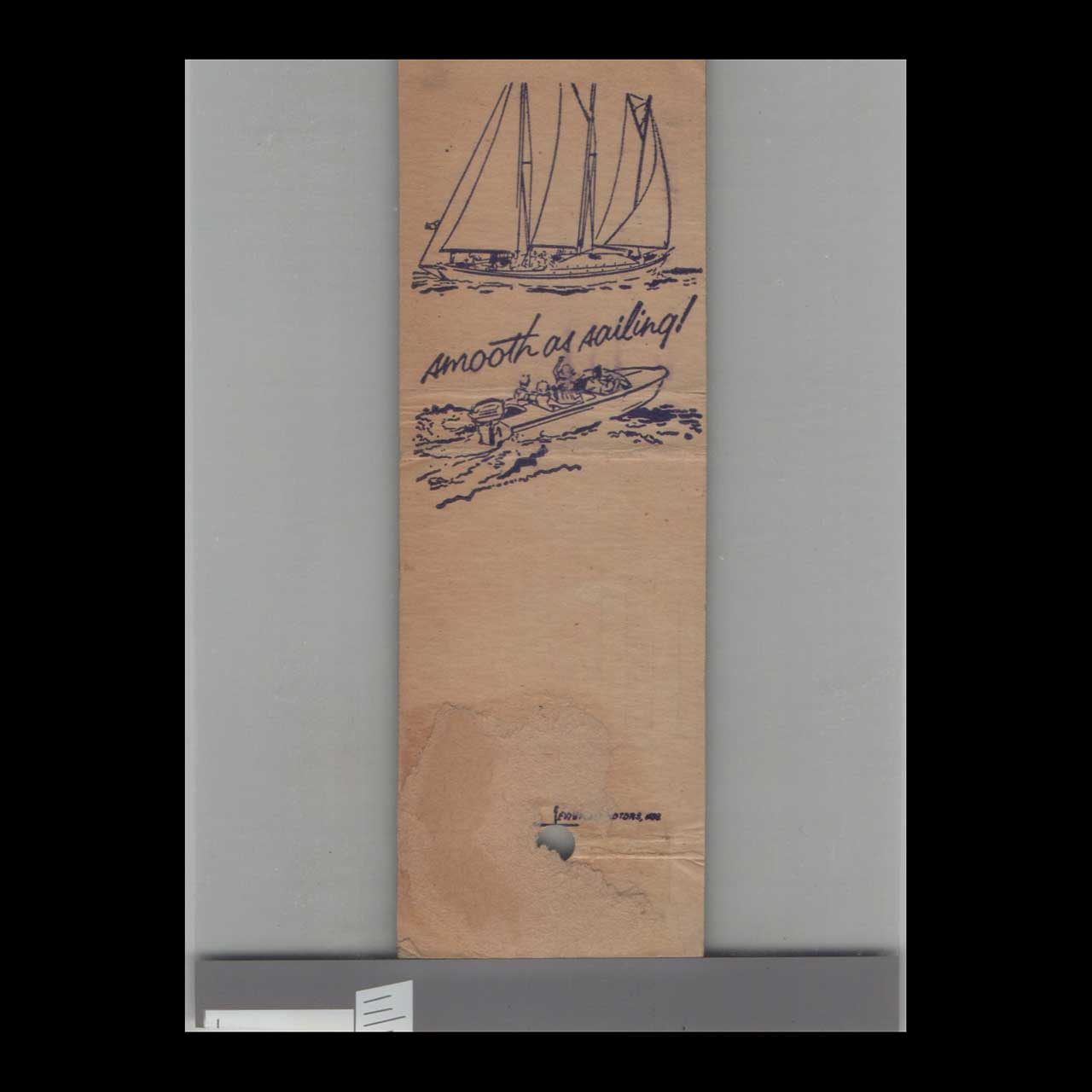 Evinrude Outboard Motor Matchbook Cover Pensacola FL Evinrude Outboard Motor Matchbook Cover Pensacola FL