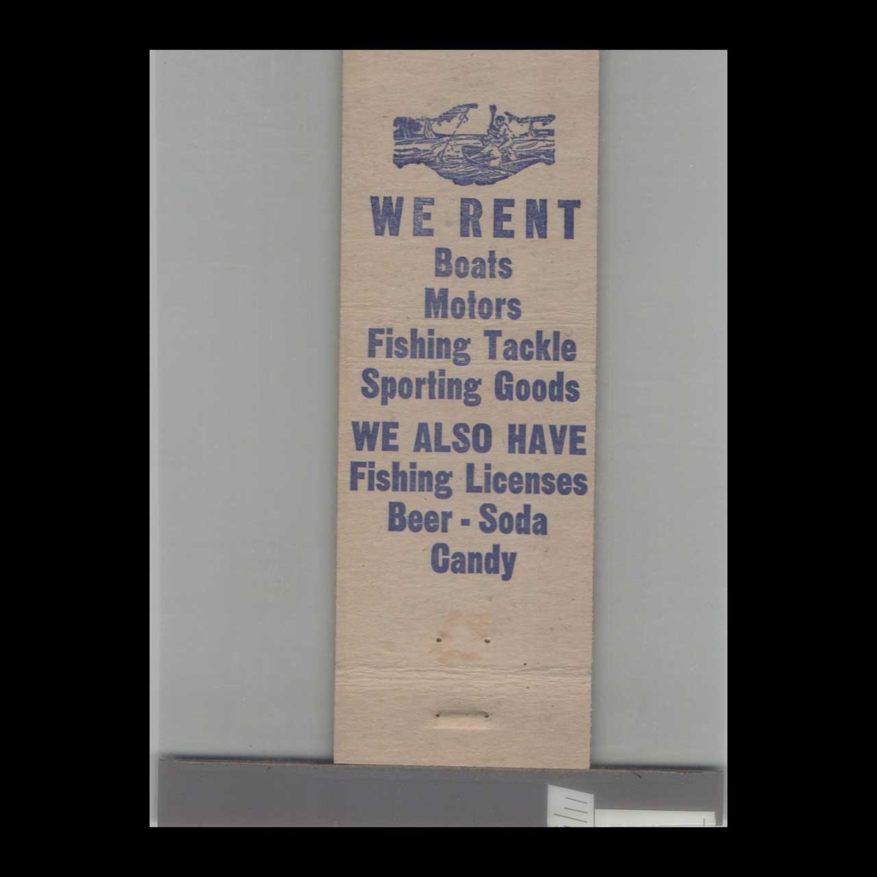 Genes Live Bait Pewaukee WI Matchbook Cover Genes Live Bait Pewaukee WI Matchbook Cover