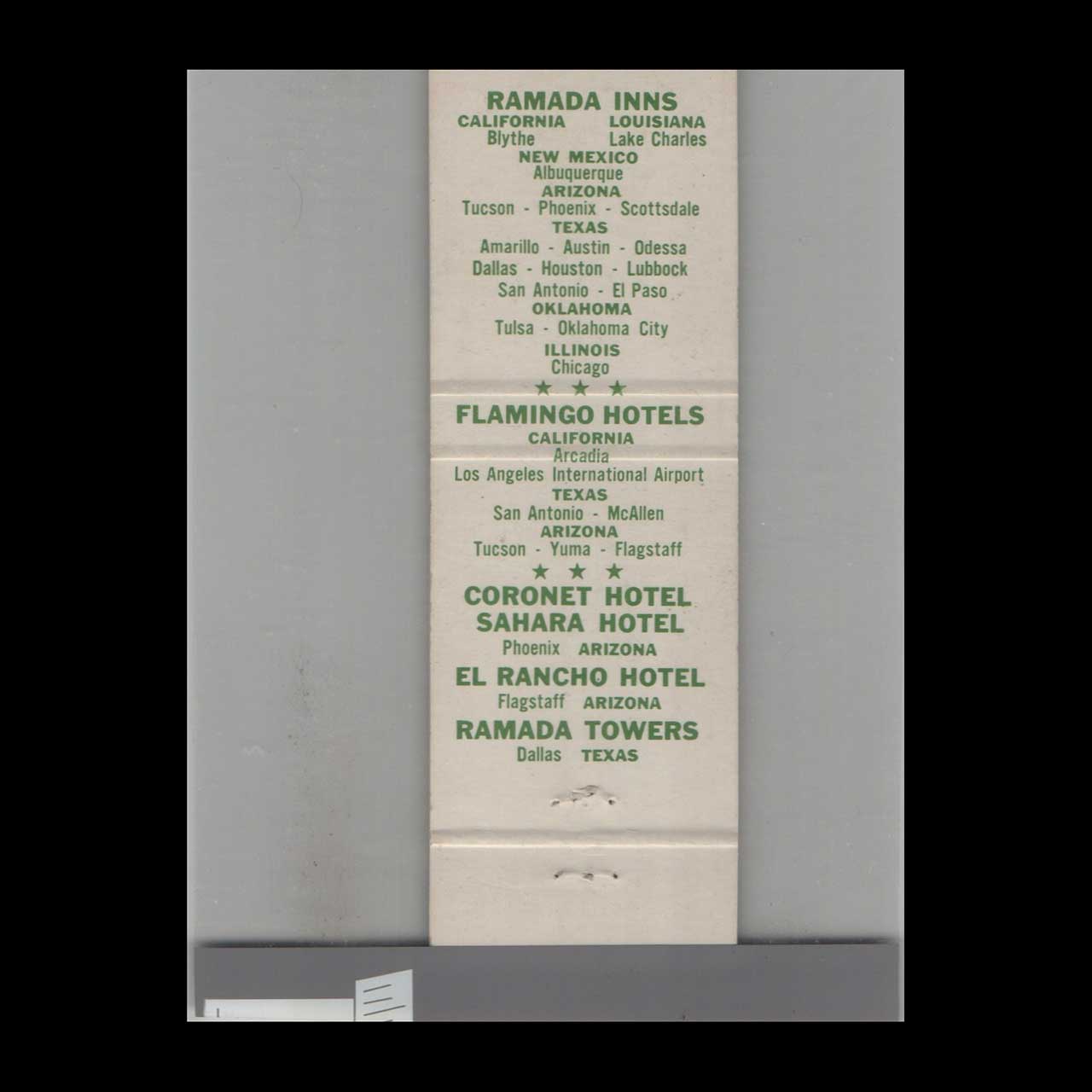 Matchbook Cover Ramada Inn Roadside Hotels Matchbook Cover Ramada Inn Roadside Hotels