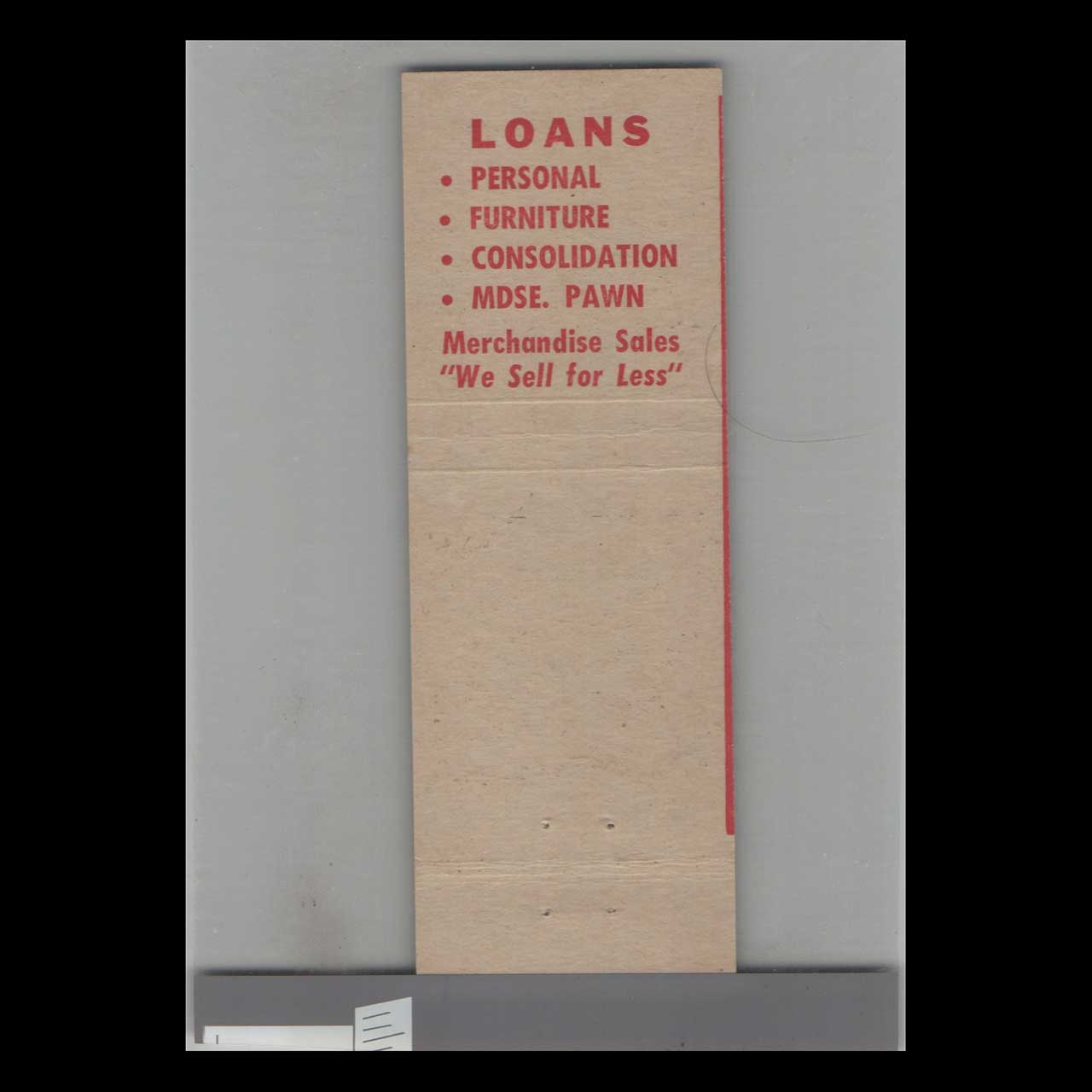 Allied Credit & Financial Services Matchbook Cover Abilene TX Allied Credit & Financial Services Matchbook Cover Abilene TX