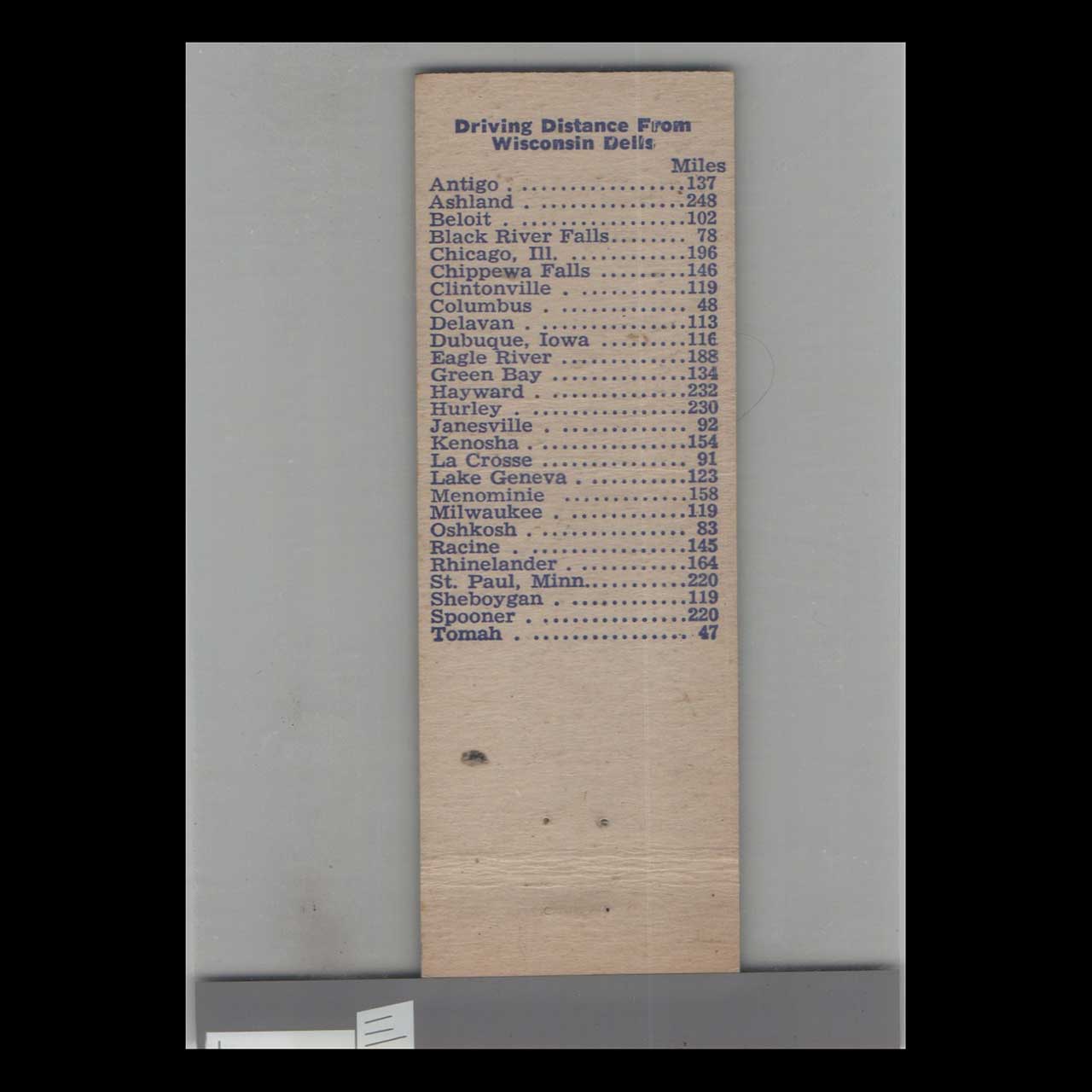 Arntz Restaurant Matchbook Cover Wisconsin Dells Arntz Restaurant Matchbook Cover Wisconsin Dells