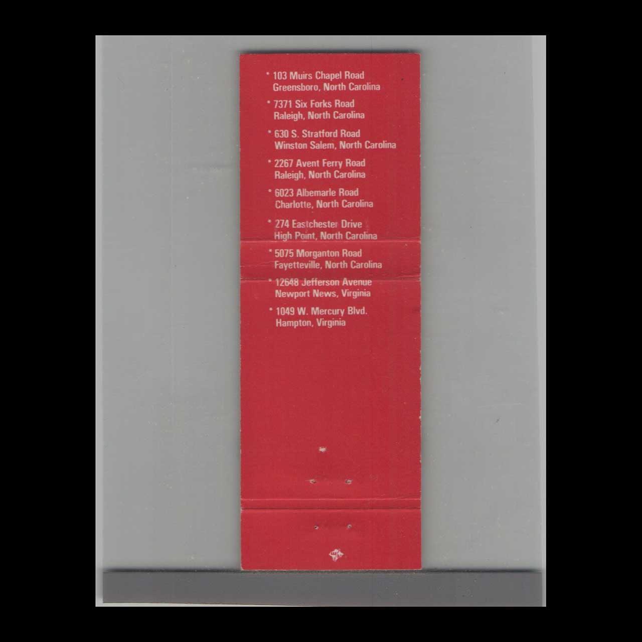 Rock Ola Cafe Matchbook Cover Greensboro NC Rock Ola Cafe Matchbook Cover Greensboro NC